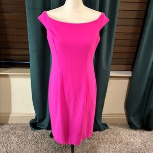 Vince Camuto Vibrant Pink Midi Dress